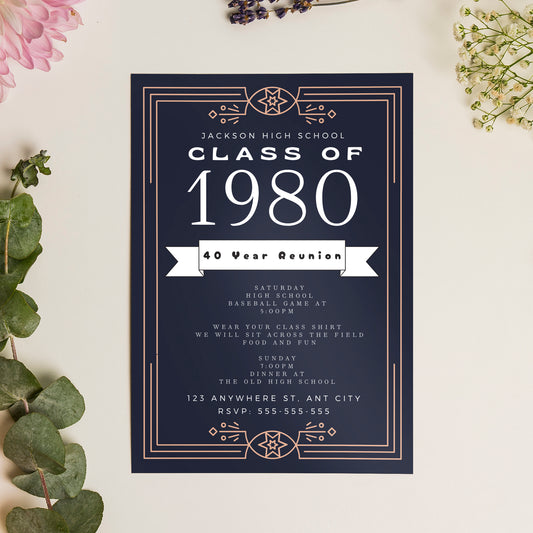 School Reunion Flyer Template | High School Class Reunion Invitation