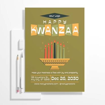 Happy Kwanzaa Invitation Template - CreativeRino