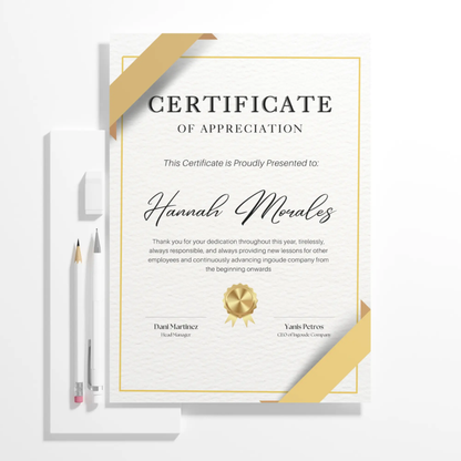 Certificate of Appreciation Template | Appreciation Certificate - CreativeRino