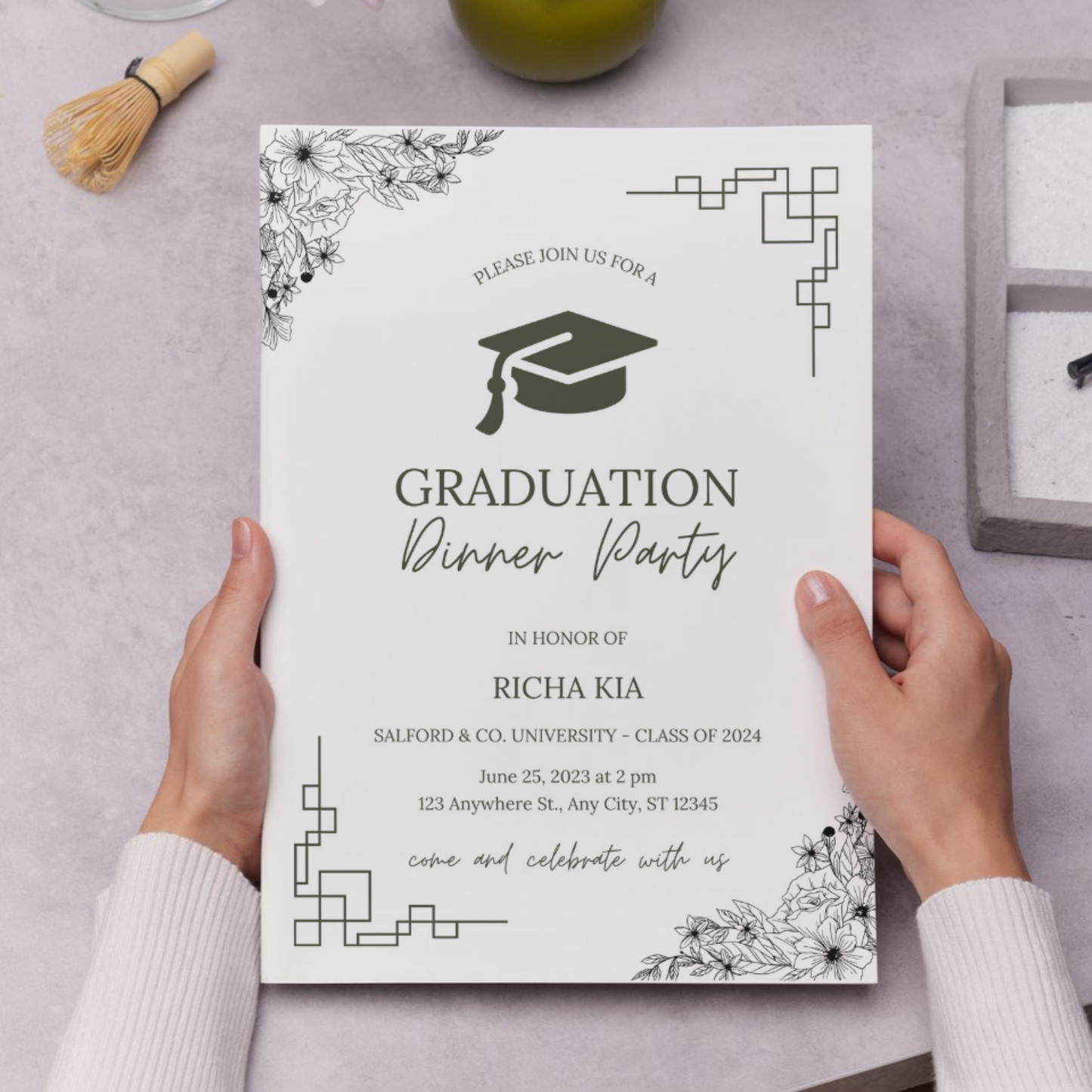 Graduation Dinner Invitation Template