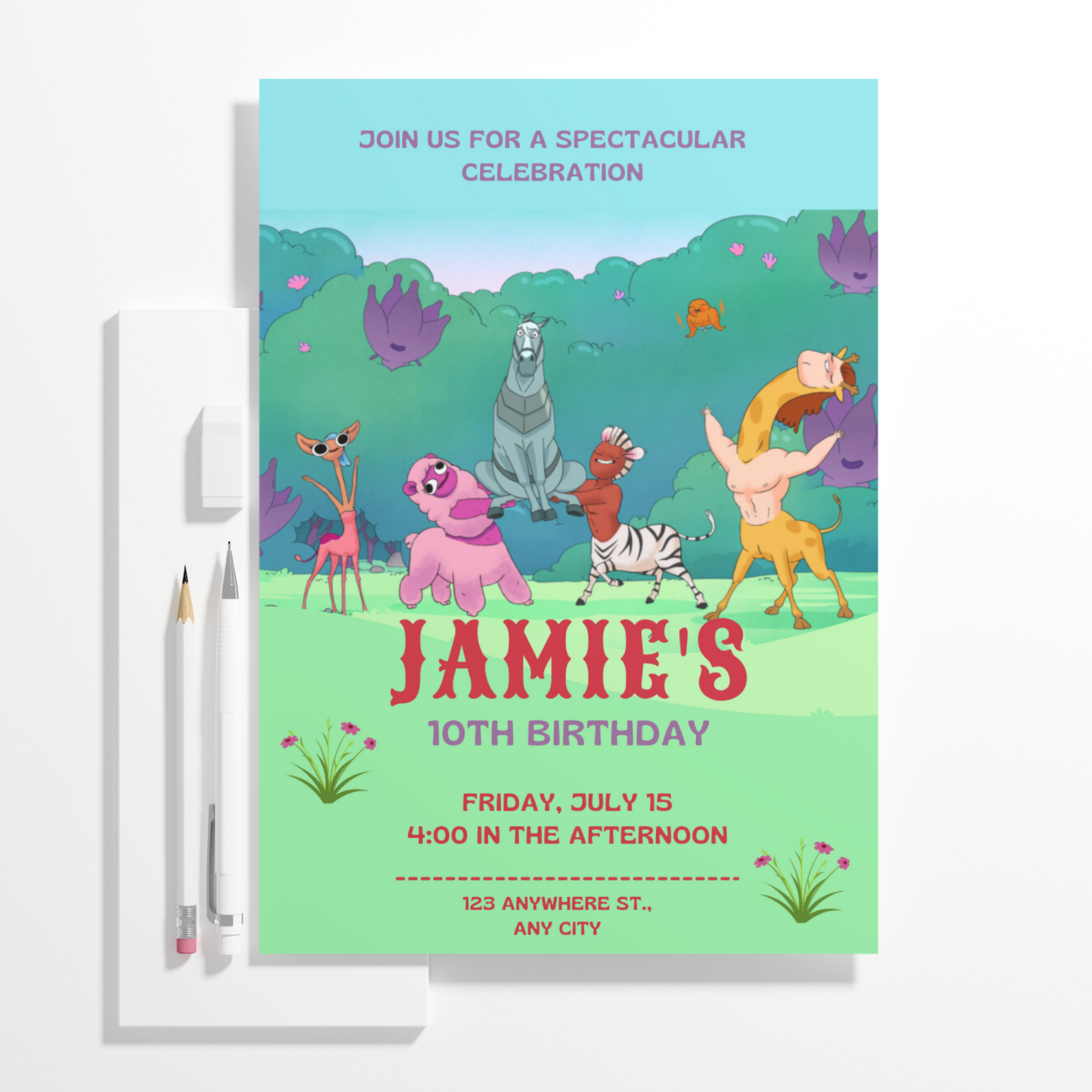 Centaurworld Birthday Invitation Template