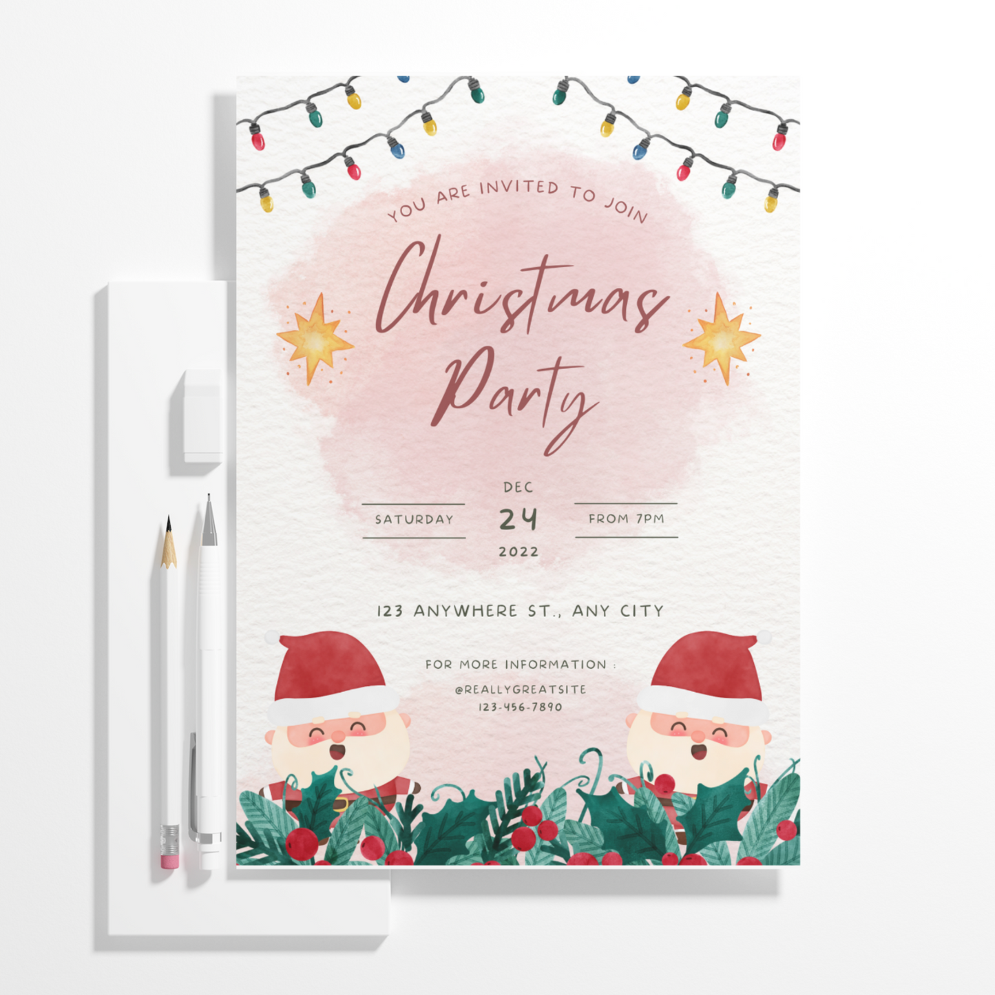 Christmas Party Invitation Template