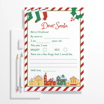 Letter to Santa Claus Christmas Template - CreativeRino