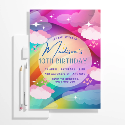 Tie Bye Birthday Invitation Template - CreativeRino