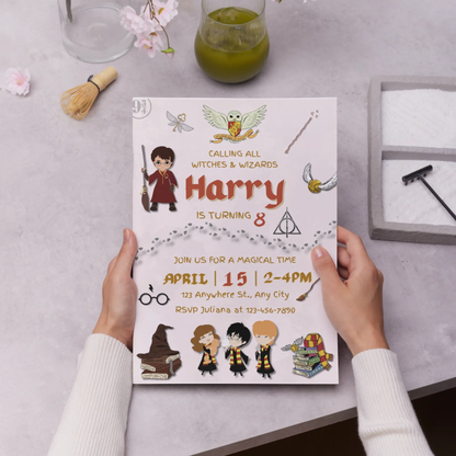 Harry Potter Birthday Party Invitation Template - CreativeRino
