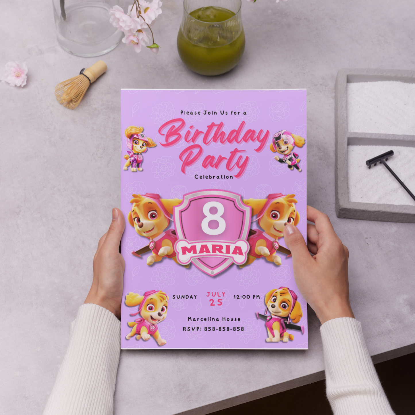 Skye Paw Patrol Birthday Invitation Template