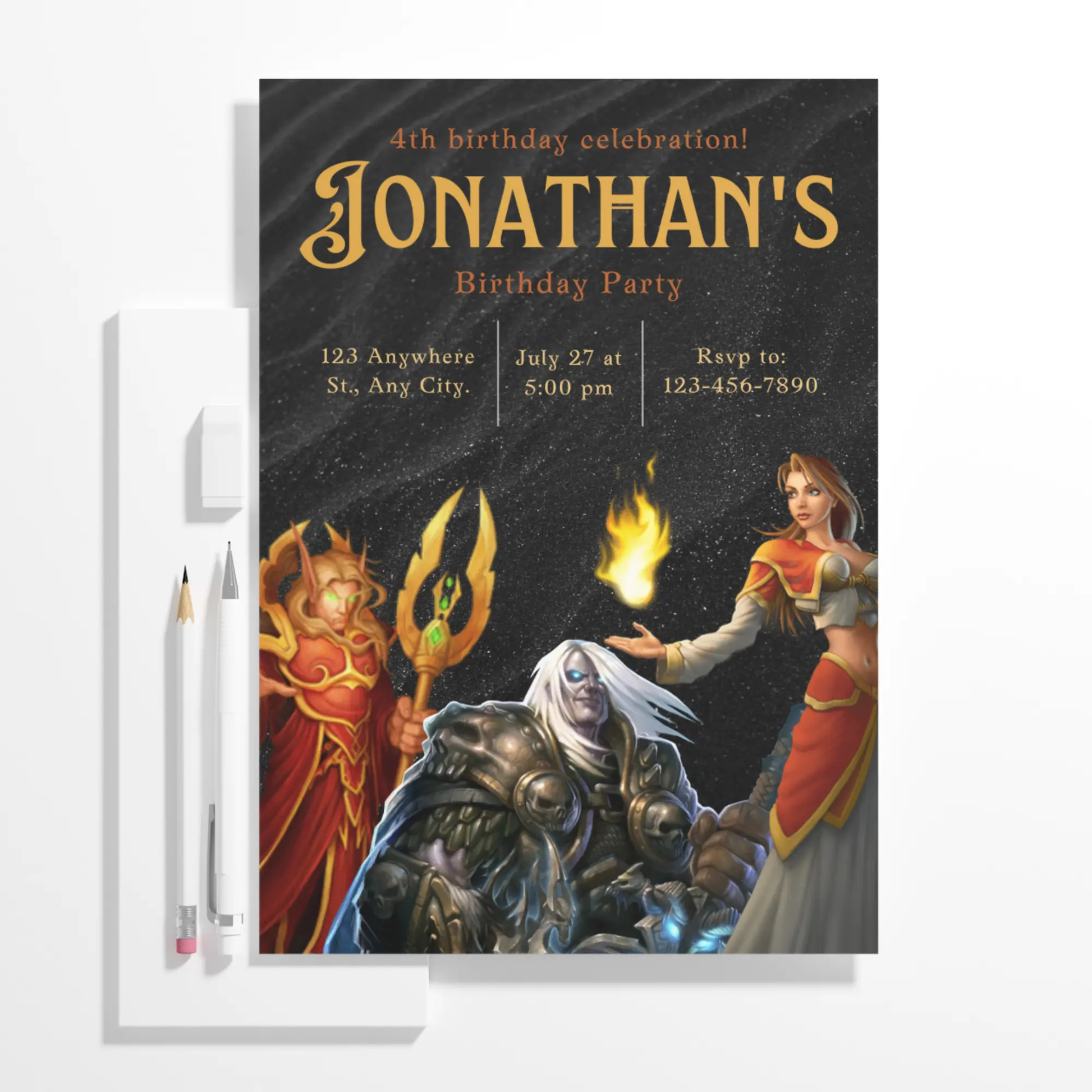 World of Warcraft Birthday Invitation Template - CreativeRino