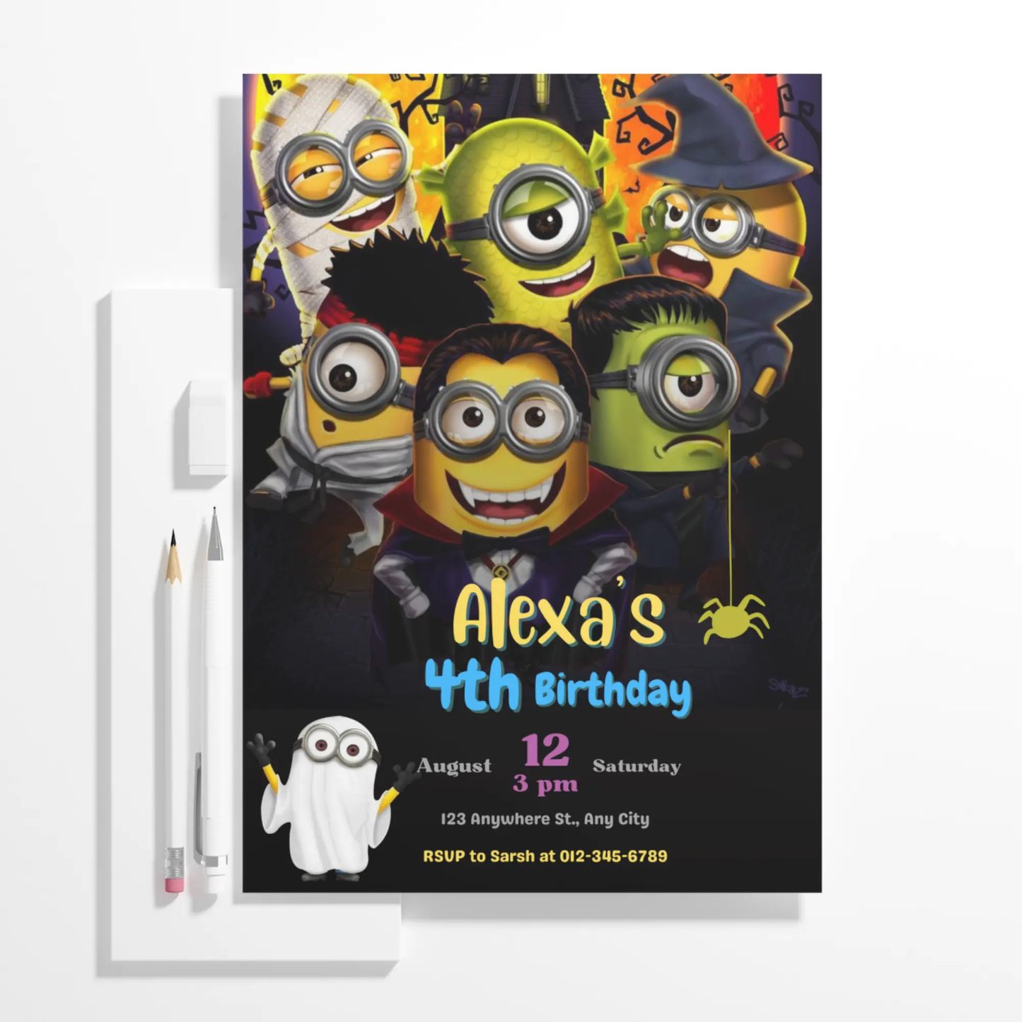 Minions Birthday Invitation Template - CreativeRino