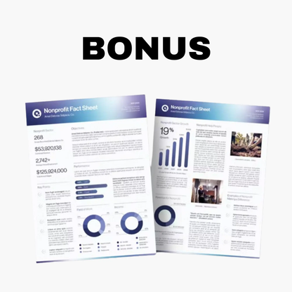 3 Nonprofit Organization Fact Sheet Template Bundle | MS Word & Indesign | Fact Sheet Template | Nonprofit One Pager | Charity Template CreativeRino