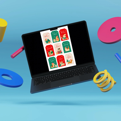 Christmas Placecards Template - CreativeRino