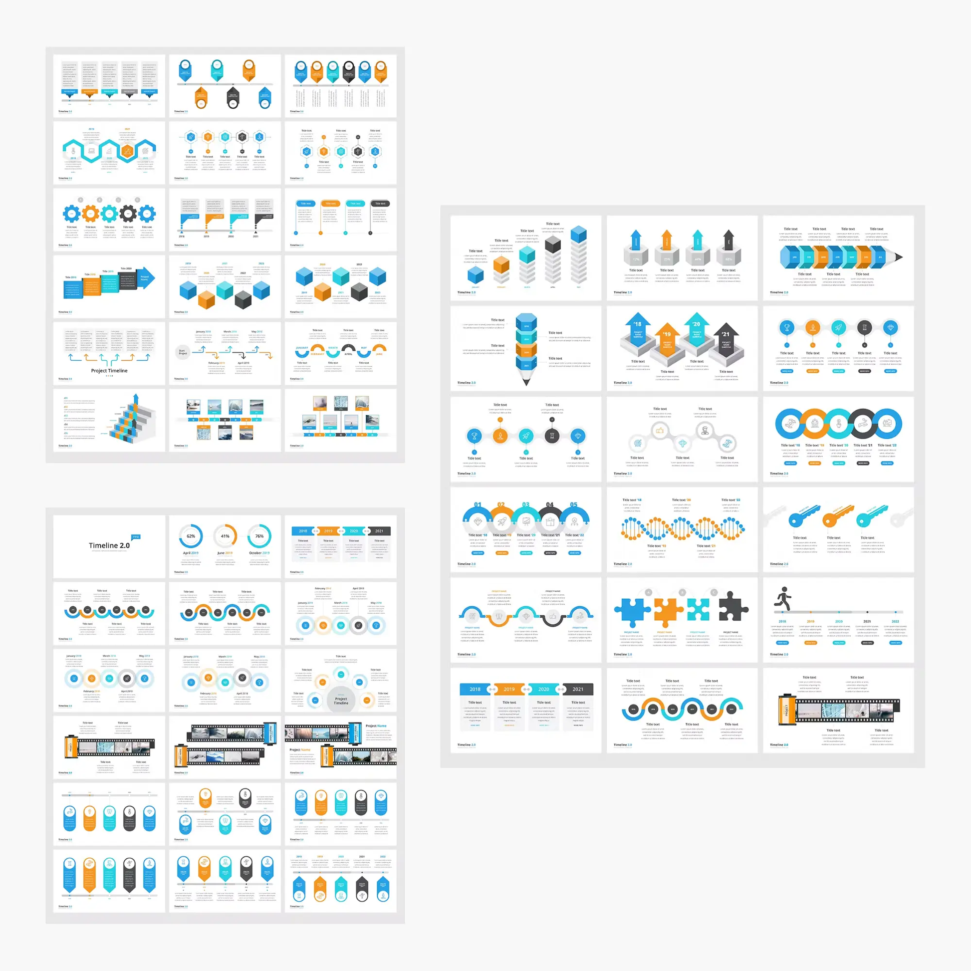 6 Timeline Powerpoint Presentation Template Bundle - CreativeRino