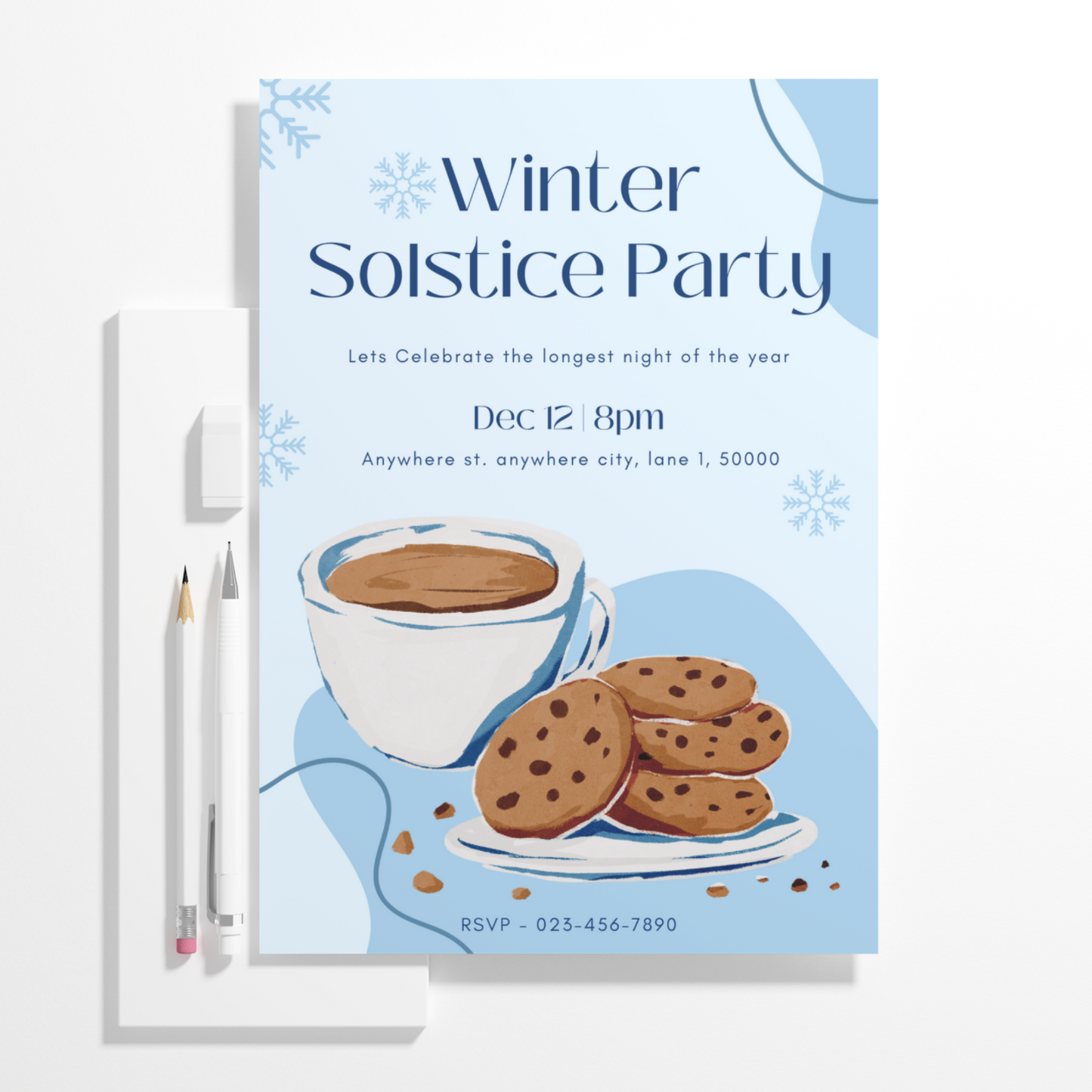 Winter Solstice Party Invitation Template