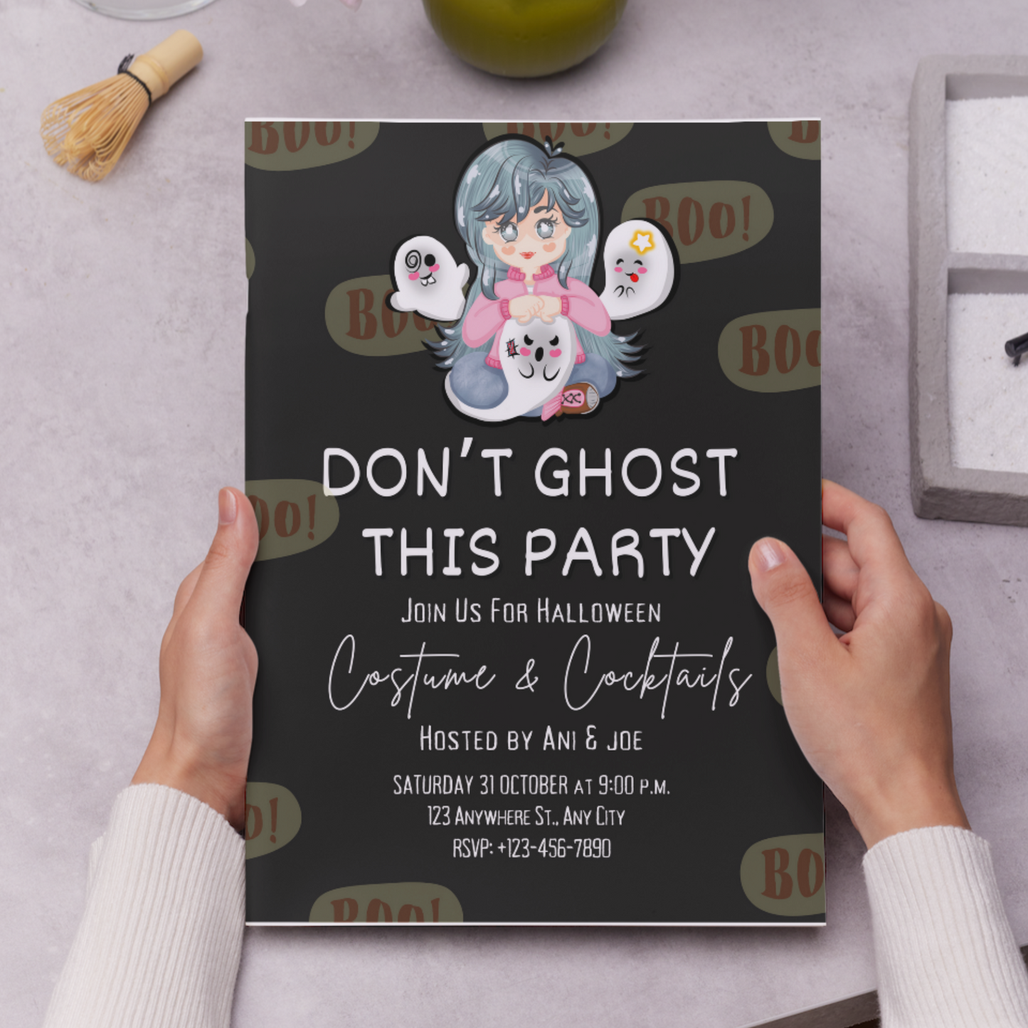 Don't Ghost This Party Halloween Invitation Template