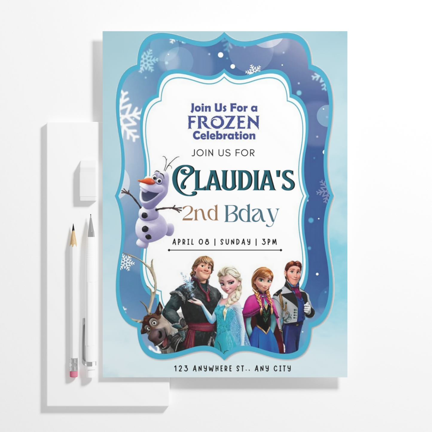 Frozen Birthday Invitation Template