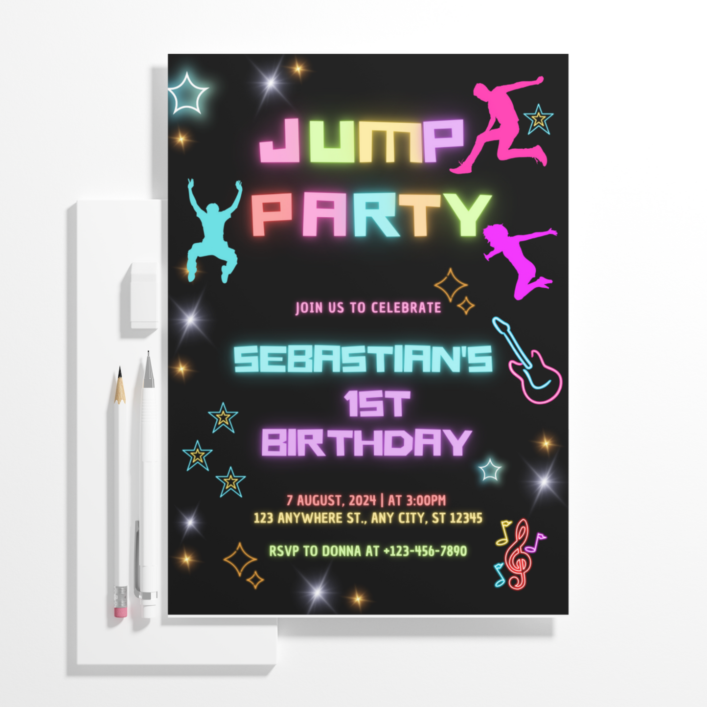 Jump Birthday Party Invitation Template