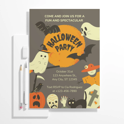 Spooktacular Halloween Party Invitation Template - CreativeRino
