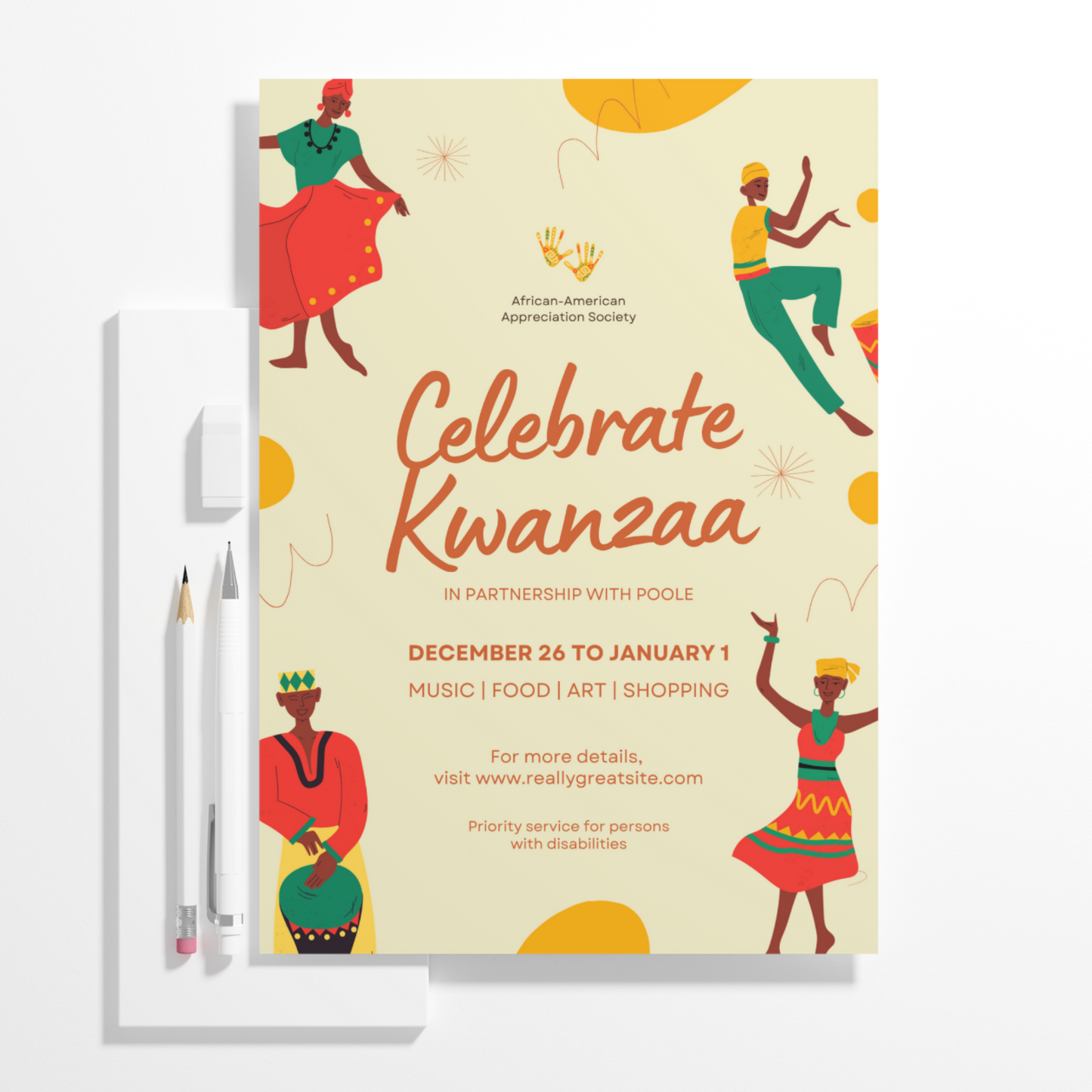 Celebrate Kwanzaa Invitation Template