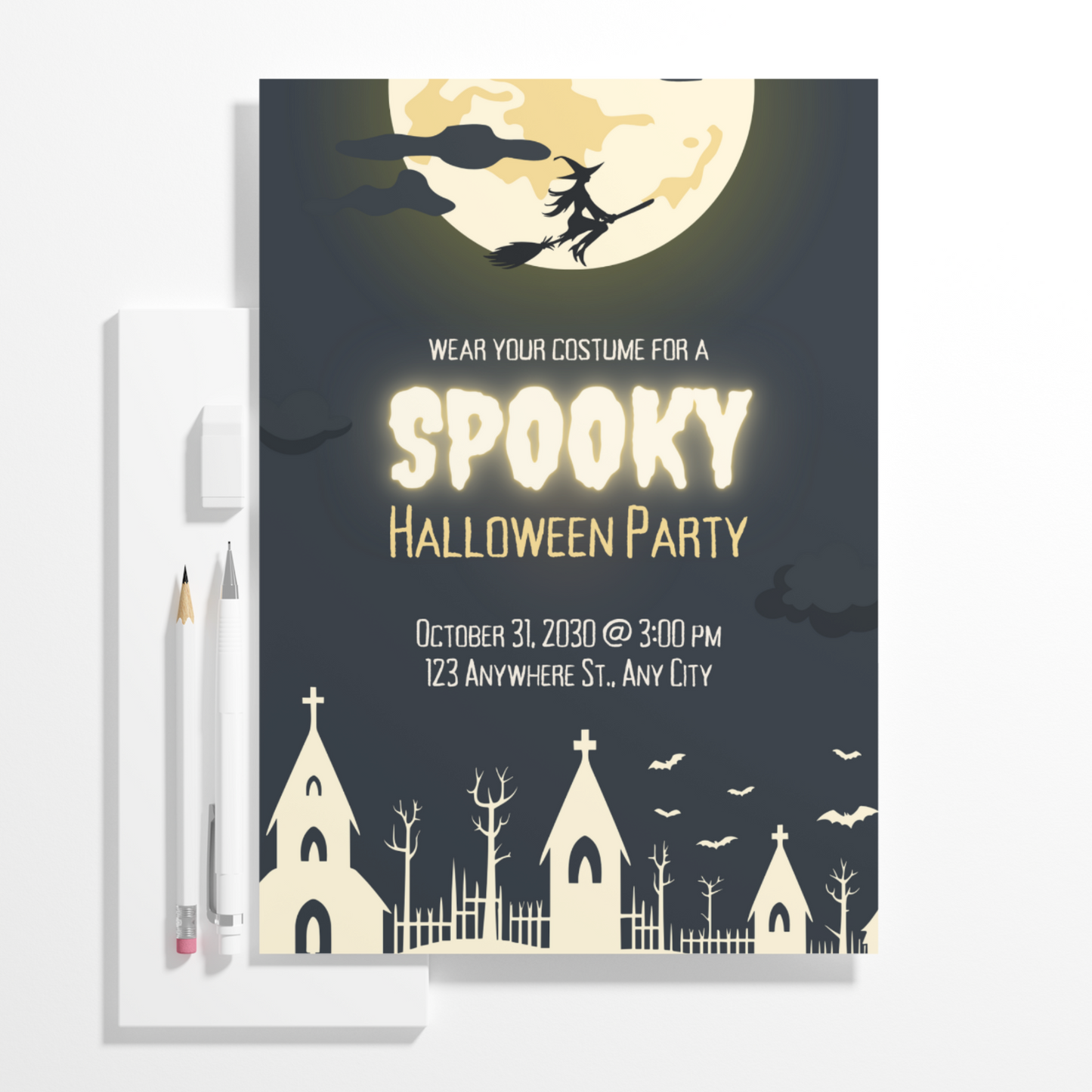 Spooky Halloween Party Invitation Template