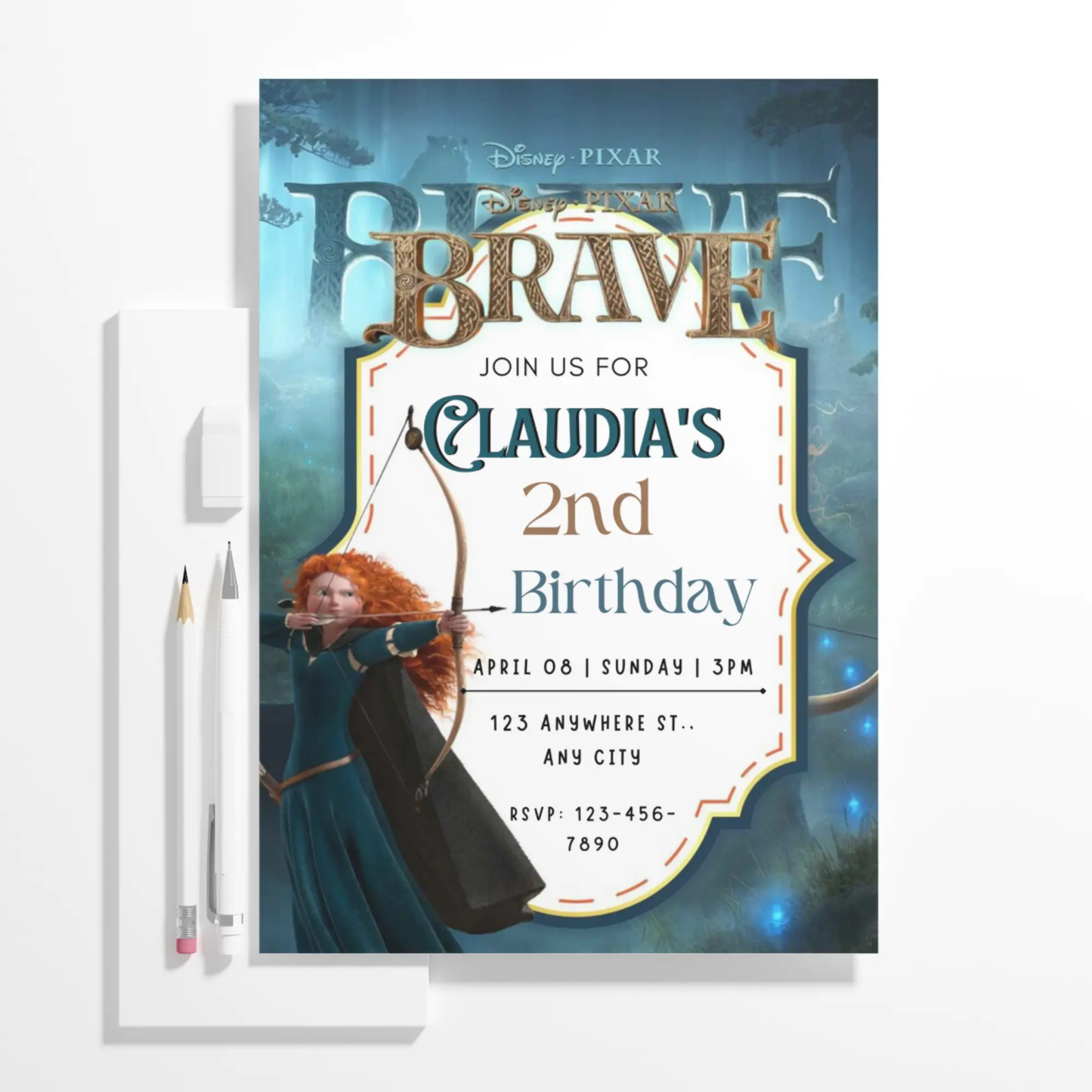 Brave Birthday Invitation Template - CreativeRino