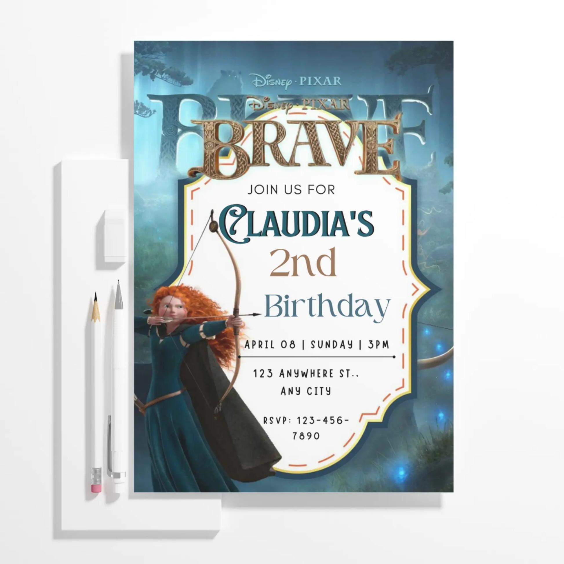 Brave Birthday Invitation Template - CreativeRino
