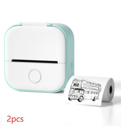 Portable Mini Thermal Label Printer Home Photo Printer Student Wrong Question Printer Bluetooth-compatible Mini Label Printer Price Tag CreativeRino