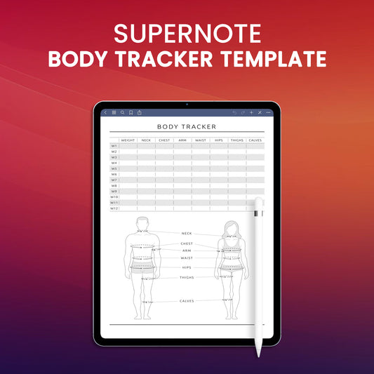 Supernote Body Tracker Template Planner Template