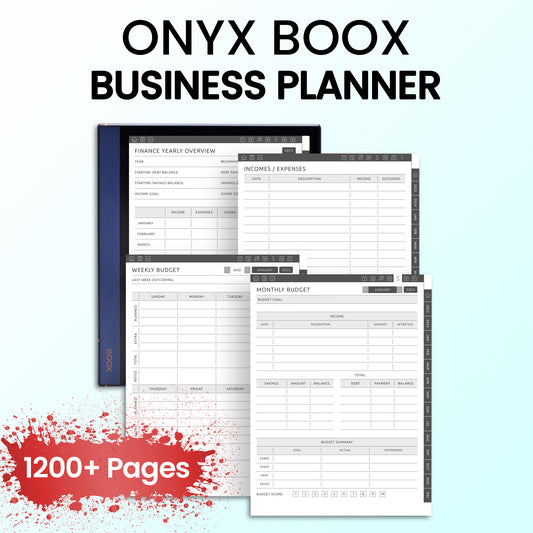 Onyx Boox Business Planners Template