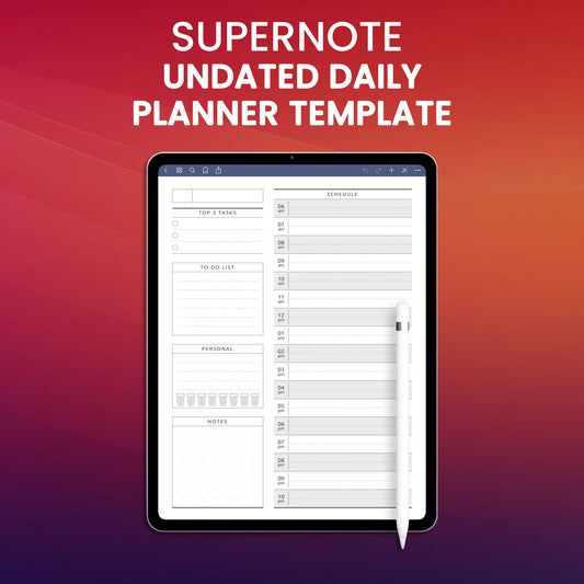 Supernote Undated Daily Planner Template