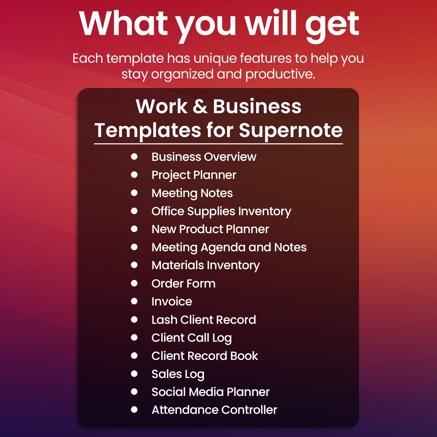 15 Supernote Work & Business Templates Planner Template Bundle