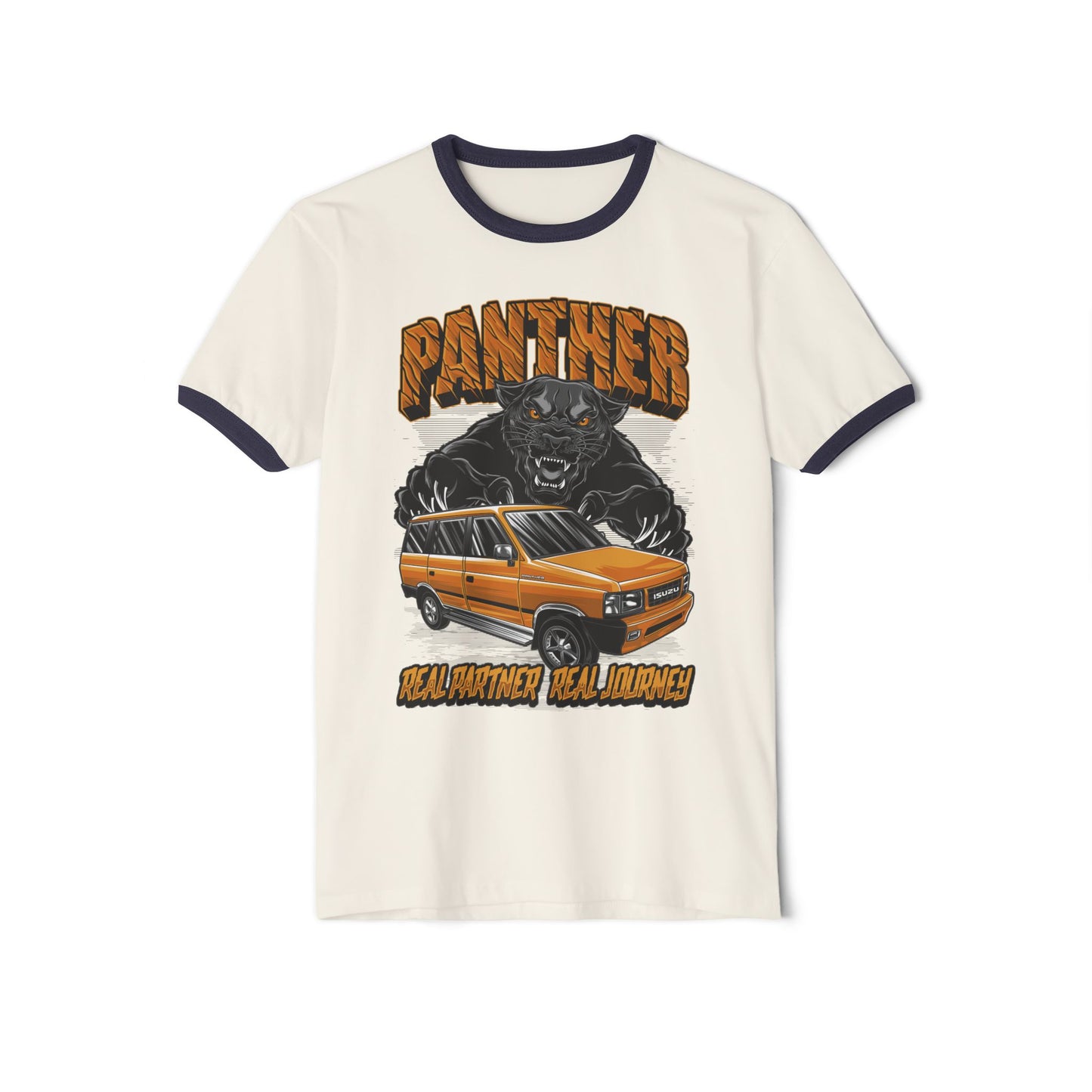 Isuzu Panther Raja Vintage Unisex Cotton Ringer T-Shirt - Retro Graphic Tshirt for Car Lovers - CreativeRino