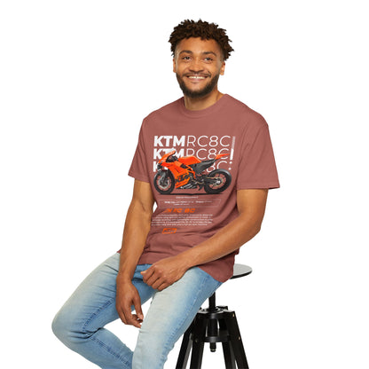 KTM RC 8C Unisex Garment-Dyed T-Shirt - Perfect for Motorcycle Enthusiasts - CreativeRino