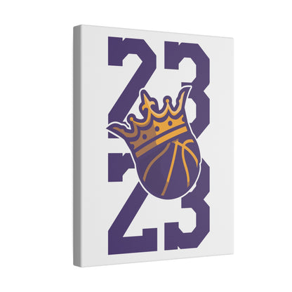 Basketball Wall Art - Crowned Lebron James 23 Canvas Print for Sports Fans - CreativeRino