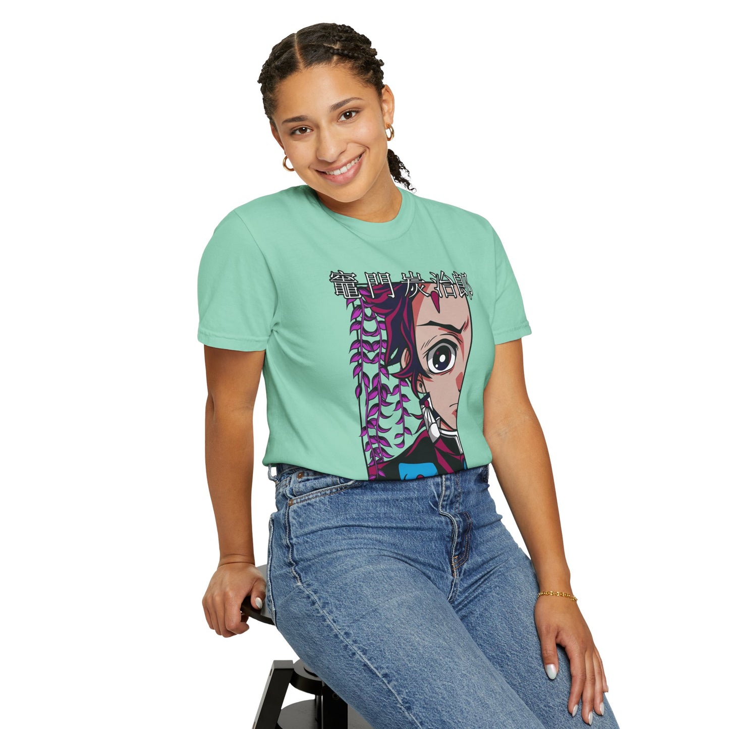 Demon Slayer Unisex Garment-Dyed T-shirt - Anime Inspired Art - CreativeRino