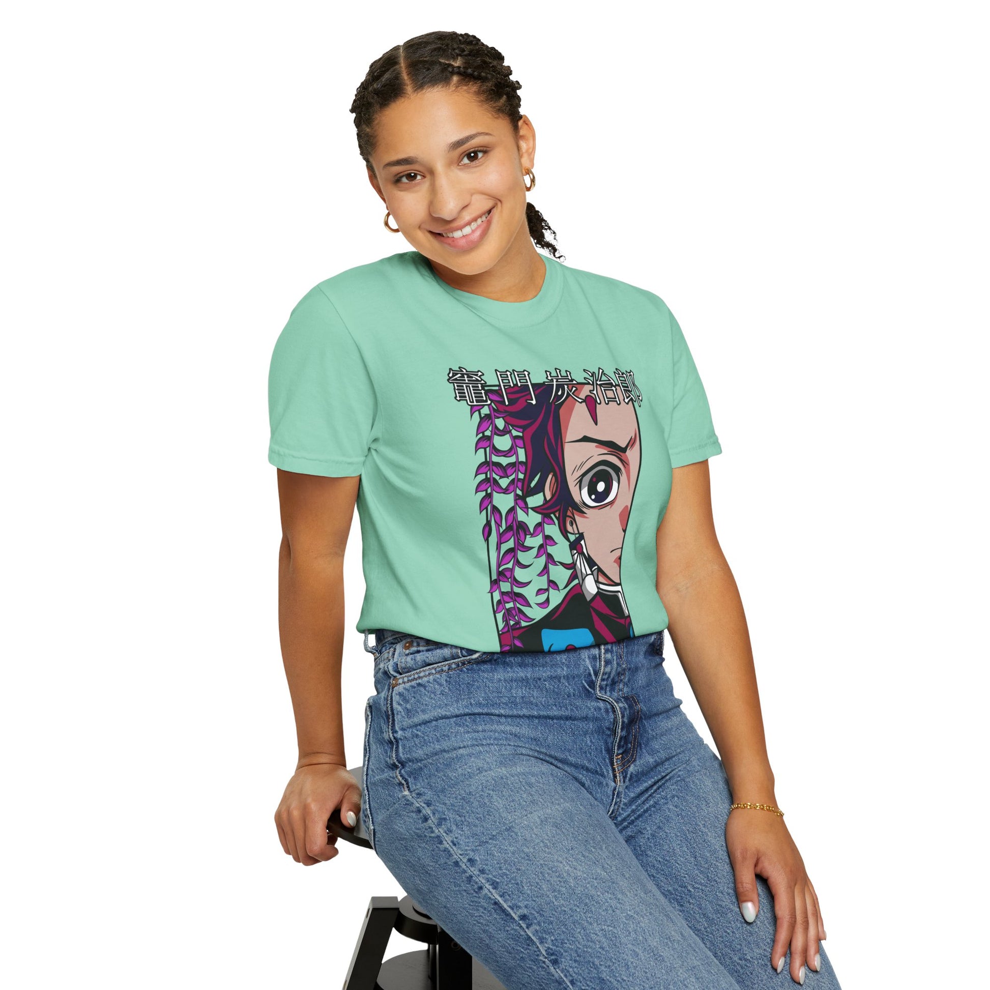 Demon Slayer Unisex Garment-Dyed T-shirt - Anime Inspired Art - CreativeRino