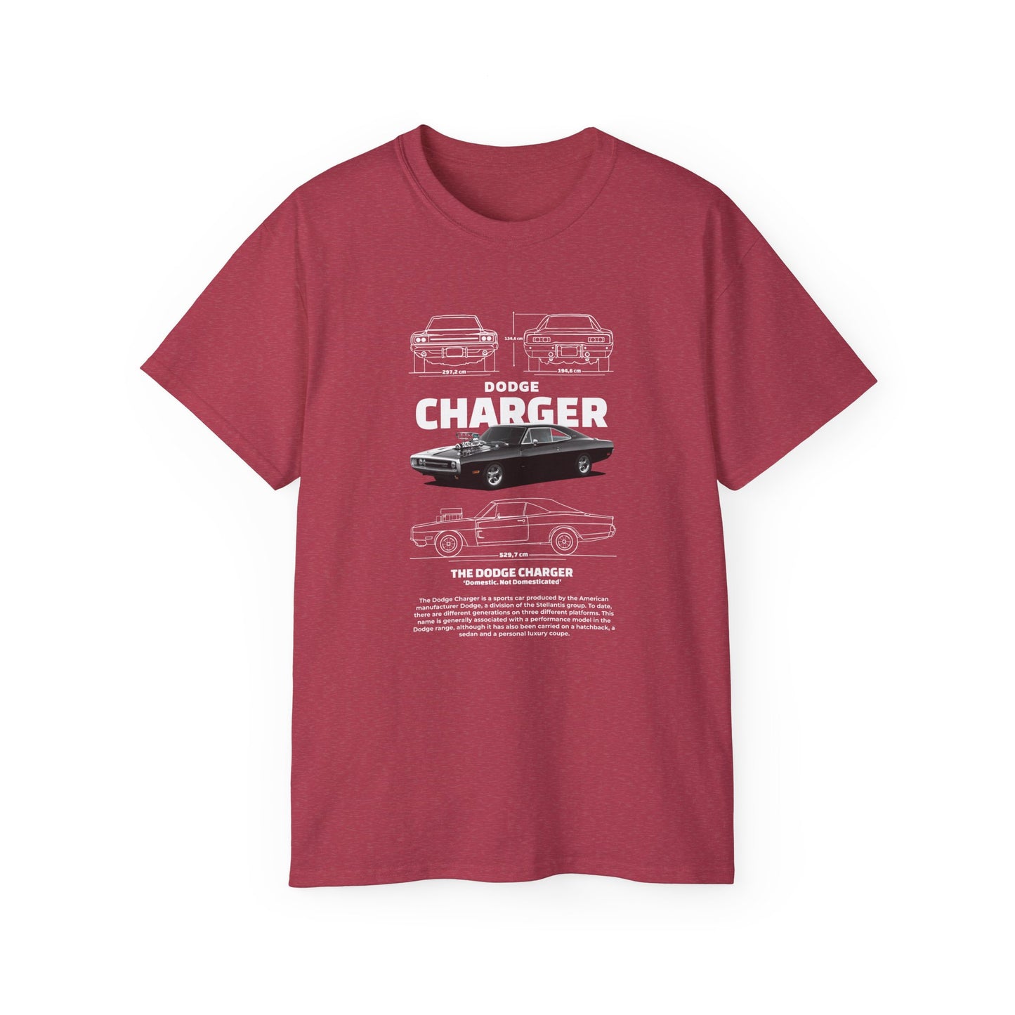 Dodge Charger 1970 Graphic Unisex Tee - Perfect T-shirt for Car Enthusiasts - CreativeRino