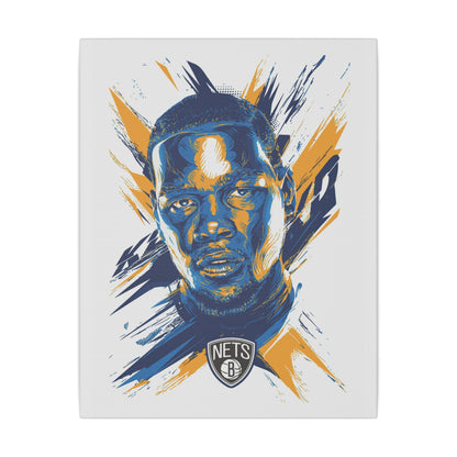 Brooklyn Nets Player Art Canvas - Kevin Durant Wall Decor - CreativeRino