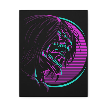 Stylish Matte Canvas Art - Vibrant Monster Design, 1.25" Stretched Wall Décor - CreativeRino