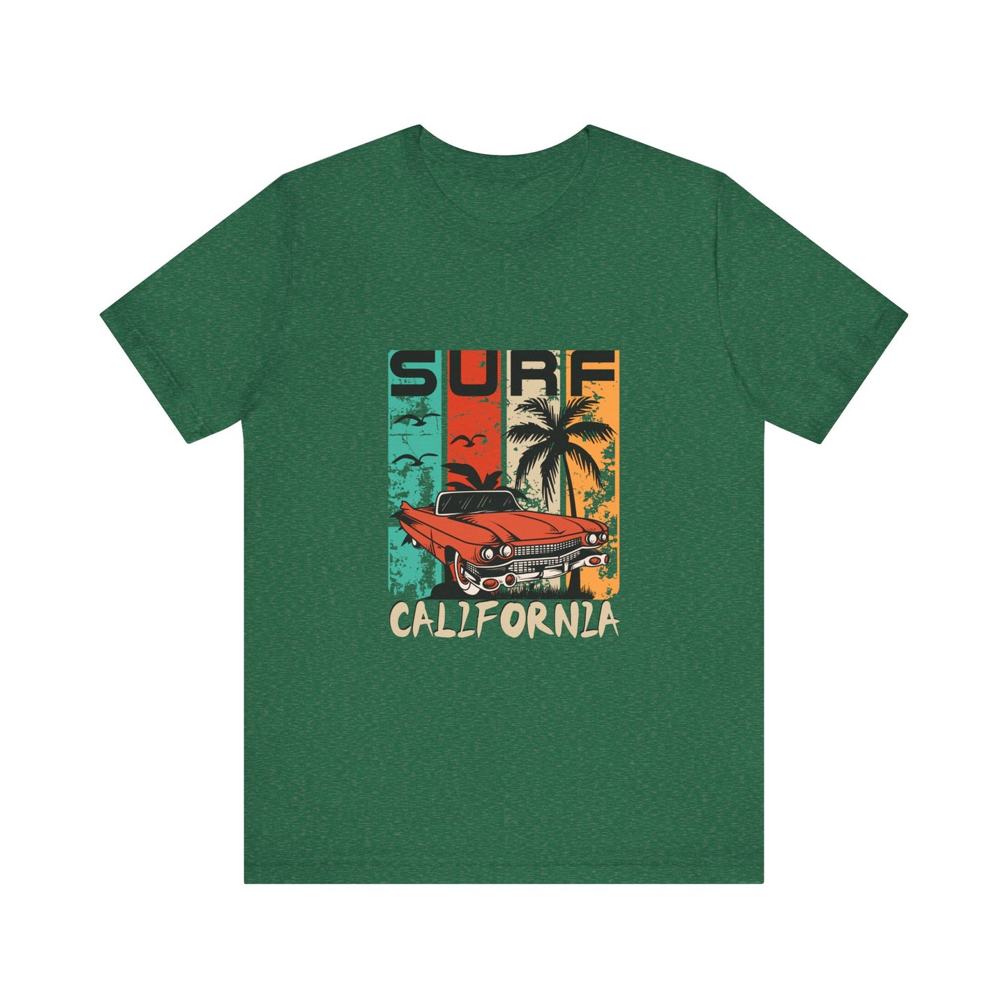 California Surf Vintage Tee - Unisex Short Sleeve T-Shirt - CreativeRino