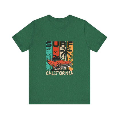 California Surf Vintage Tee - Unisex Short Sleeve T-Shirt - CreativeRino