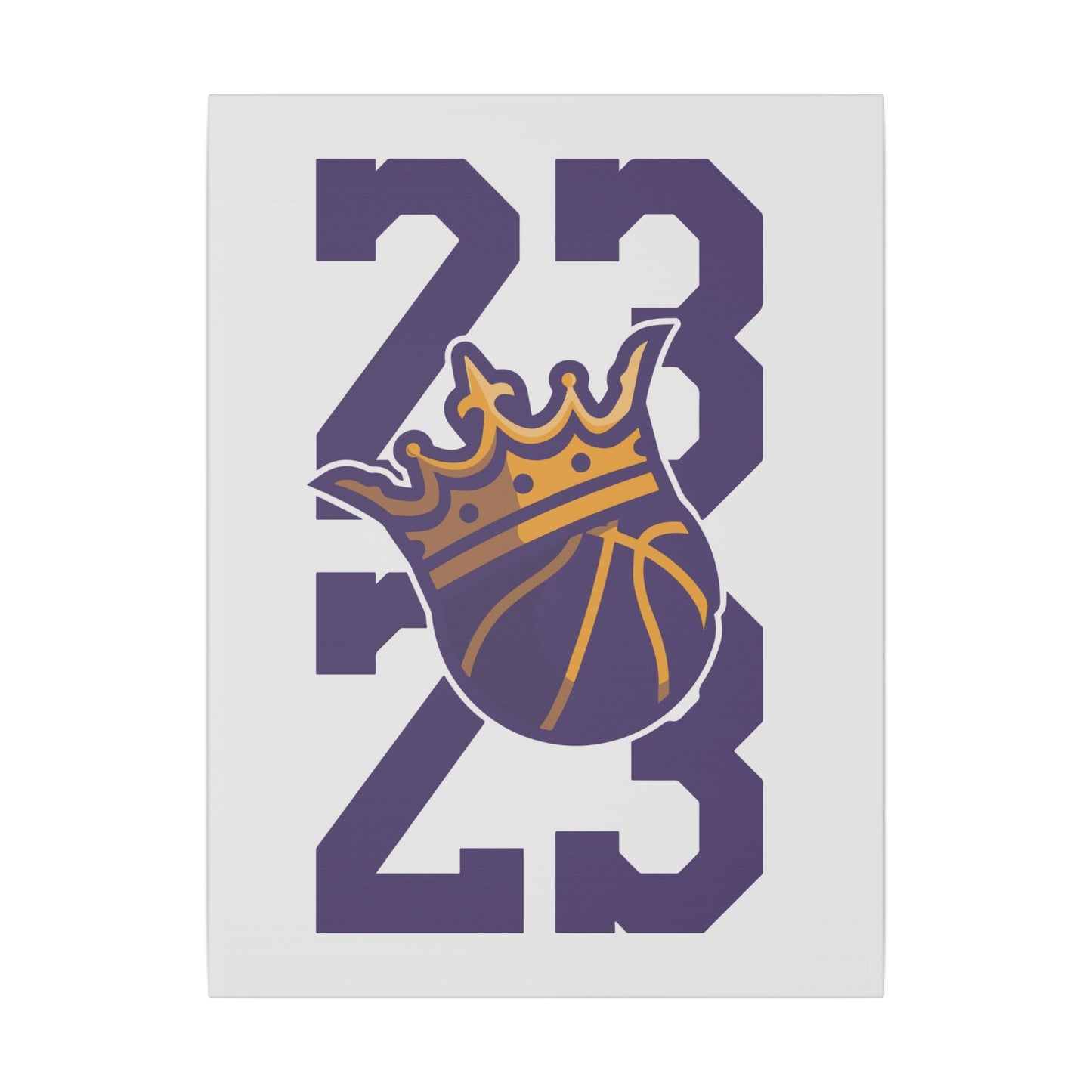 Basketball Wall Art - Crowned Lebron James 23 Canvas Print for Sports Fans - CreativeRino