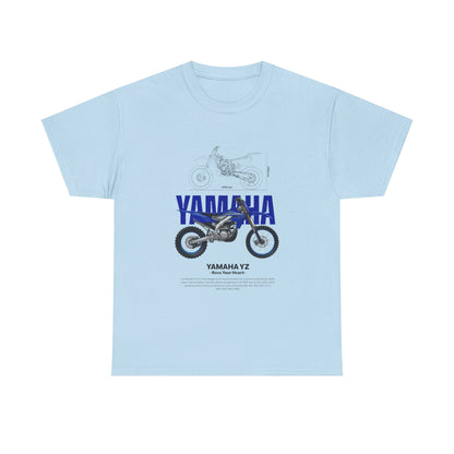Yamaha YZ Motorcycle Unisex Heavy Cotton Tee - Perfect T-shirt for Bikers and Motorcycle Enthusiasts - CreativeRino