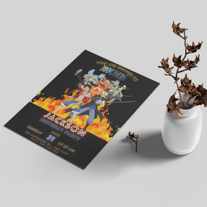 One Piece Birthday Invitation Template - CreativeRino