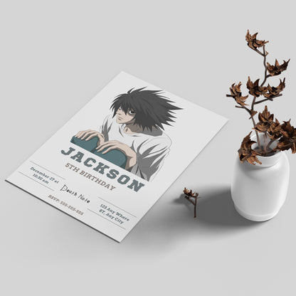 Death Note Birthday Invitation Template - CreativeRino