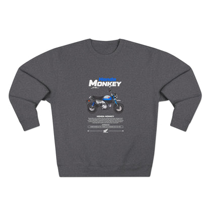 Honda Monkey Unisex Crewneck Sweatshirt - Vintage Motorcycle Design - CreativeRino