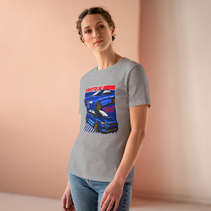 Women's WRX Car Graphic Cotton Tee - Perfect T-shirt for Auto Enthusiasts - CreativeRino