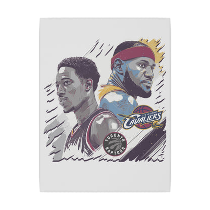 DeMar DeRozan Vs Lebron James Basketball Legend Canvas Art - NBA Stars Wall Decor - CreativeRino