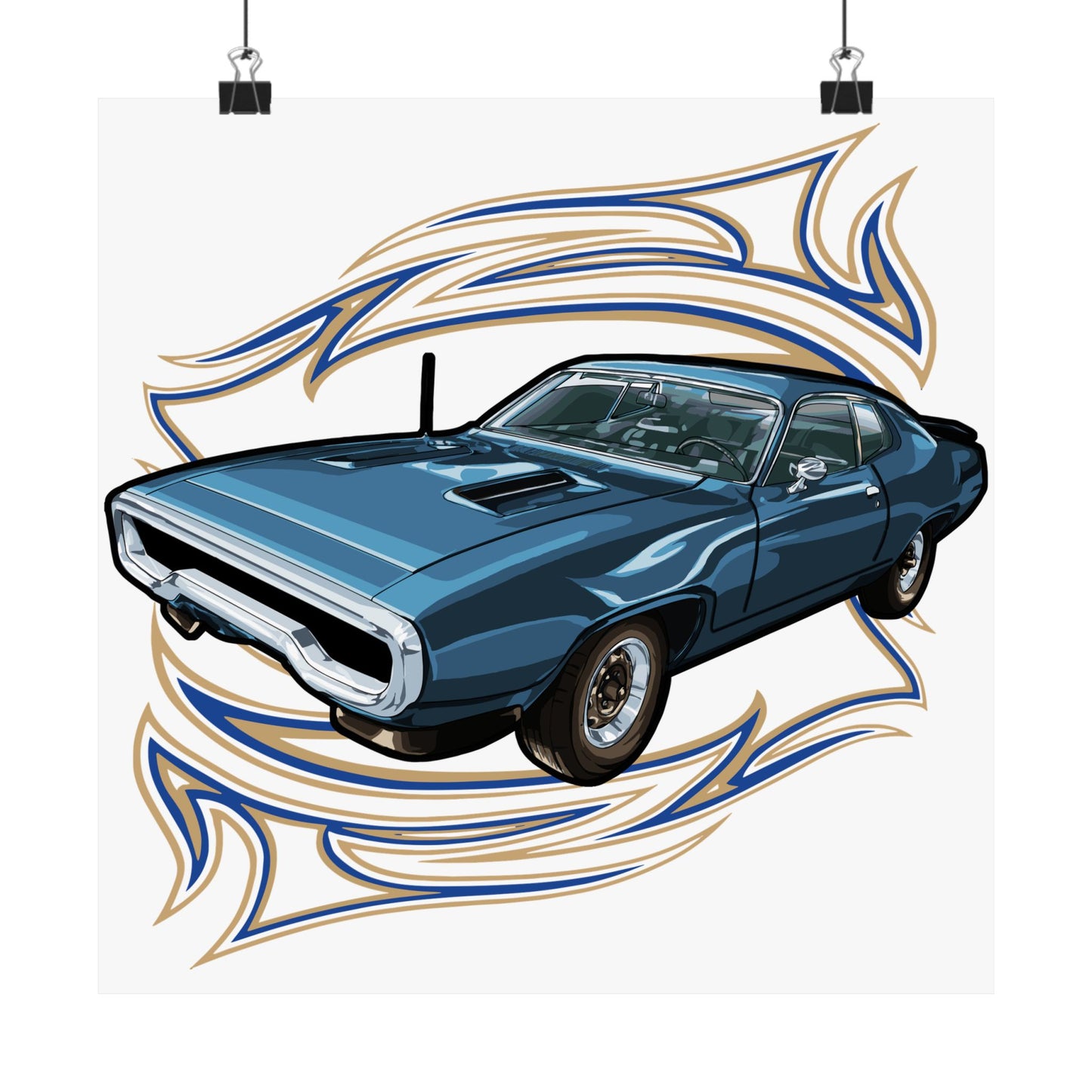 Vintage Car Matte Square Poster - Classic Automotive Art for Car Enthusiasts - CreativeRino