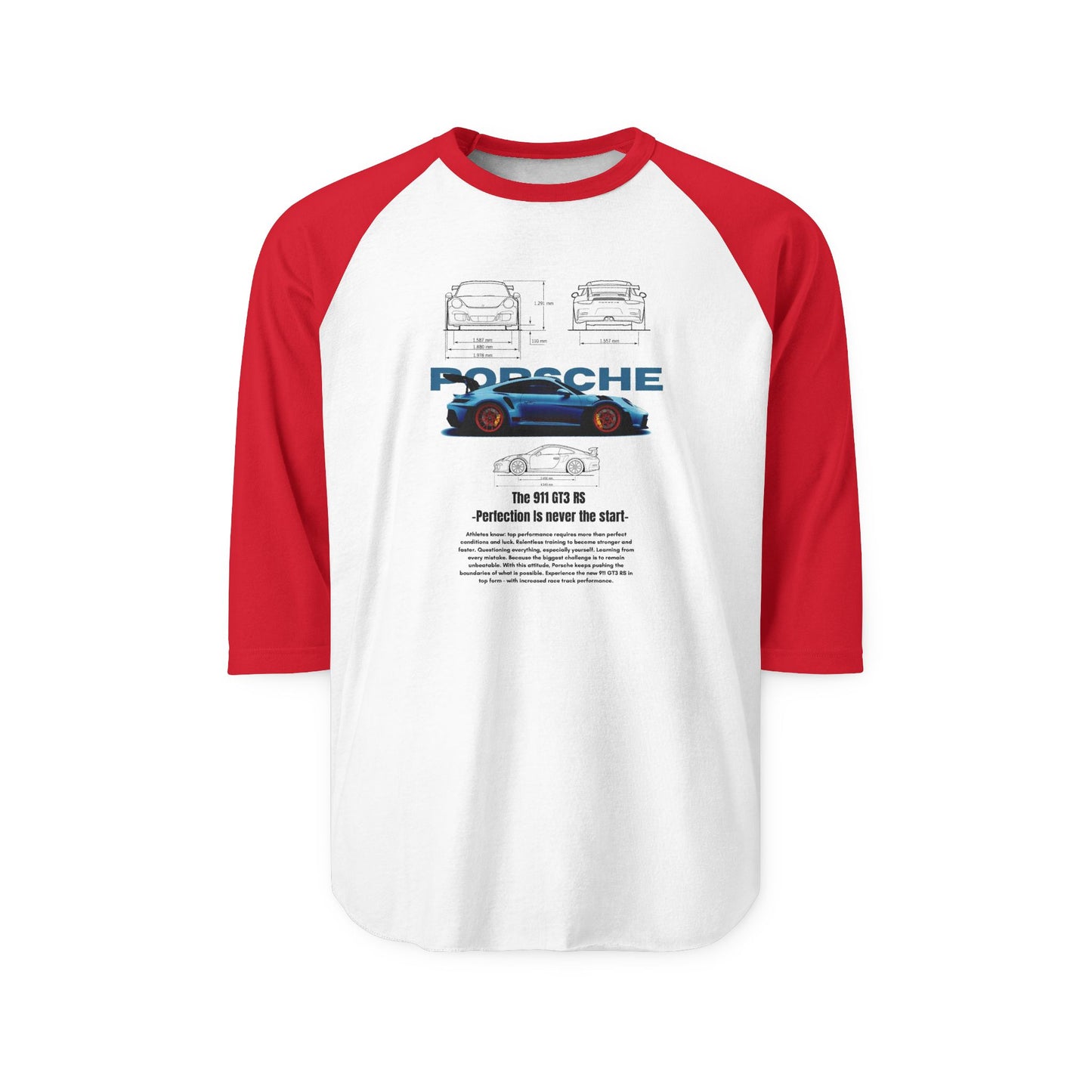 Porsche Classic Car Unisex Raglan Shirt - Perfect T-shirt for Auto Enthusiasts - CreativeRino
