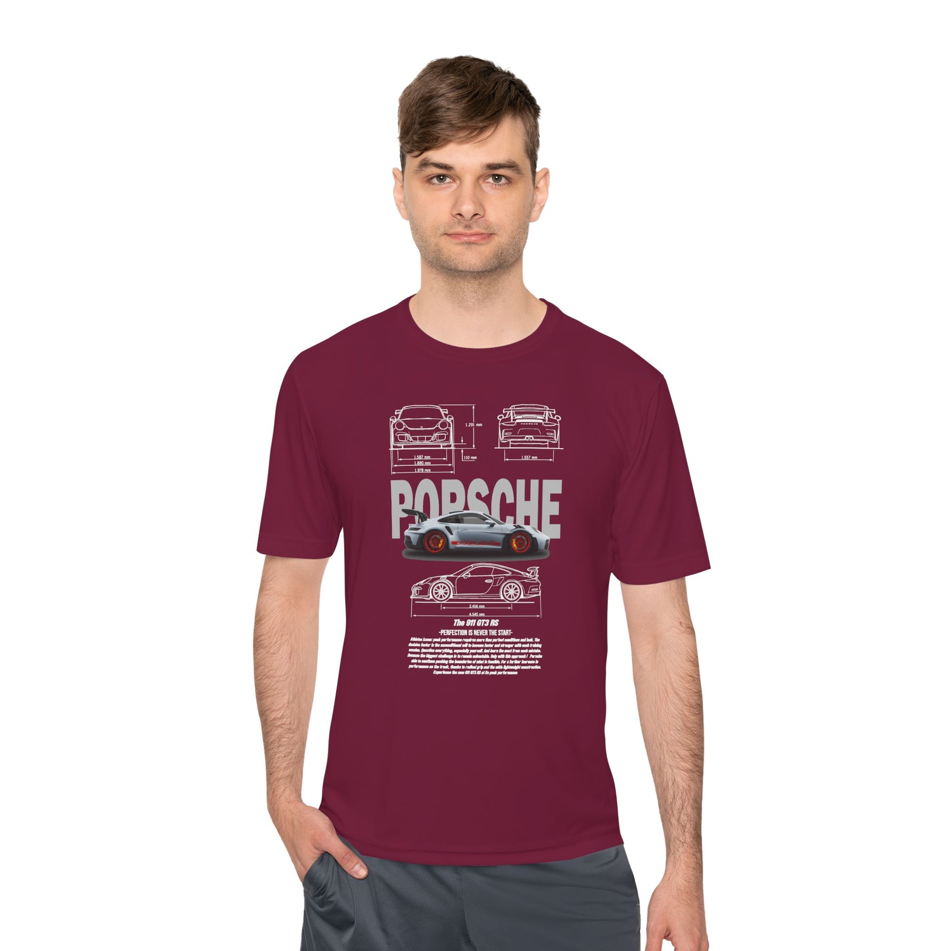 Porsche Unisex Moisture Wicking Tee - Stylish Performance Shirt for Car Enthusiasts - CreativeRino
