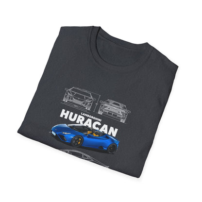 Lamborghini Huracan Unisex Softstyle T-Shirt - Perfect Gift for Car Enthusiasts - CreativeRino